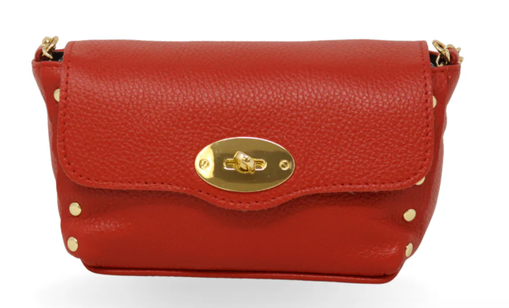 BOLSO DE CUERO ITALIANO MEDIANO + CROSSBODY