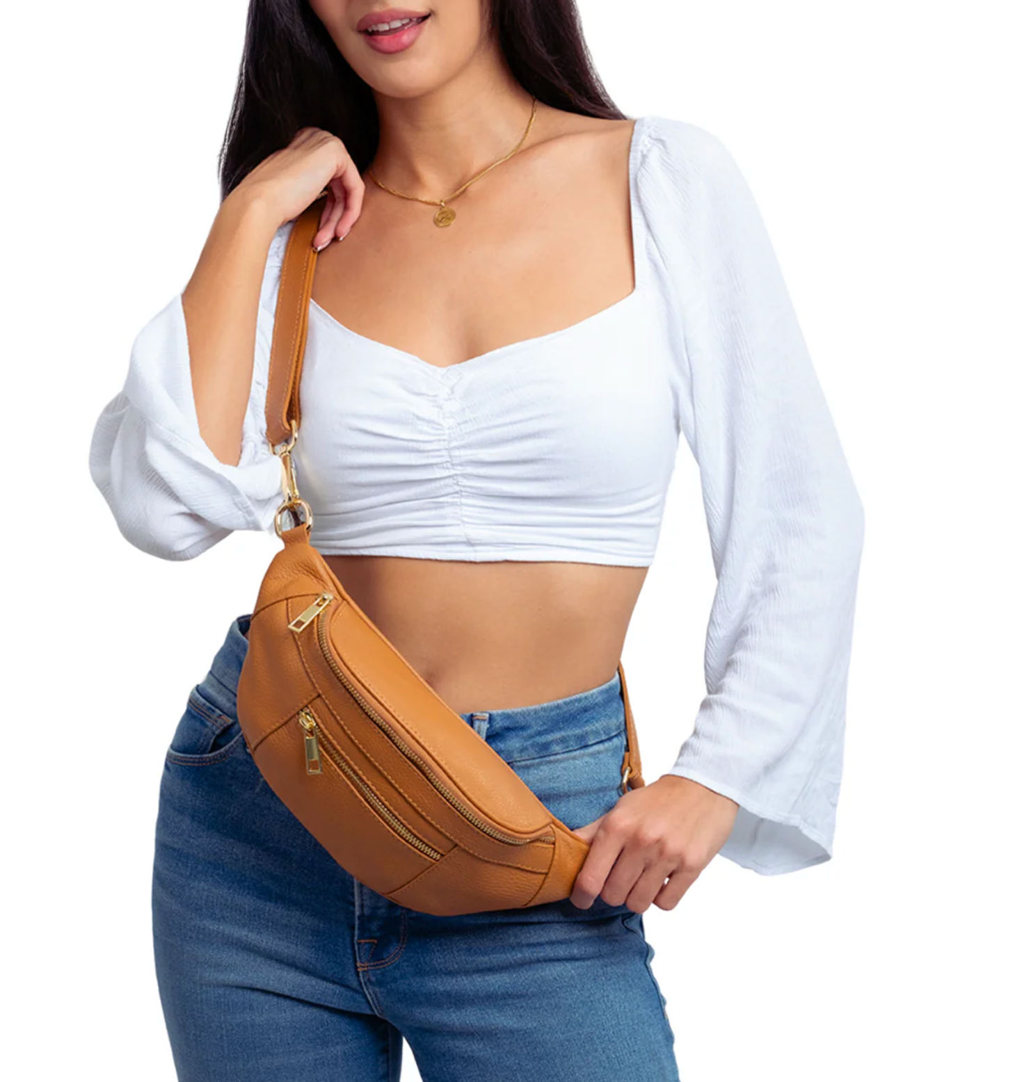 GENUINE ITALIAN LEATHER WAIST BAG