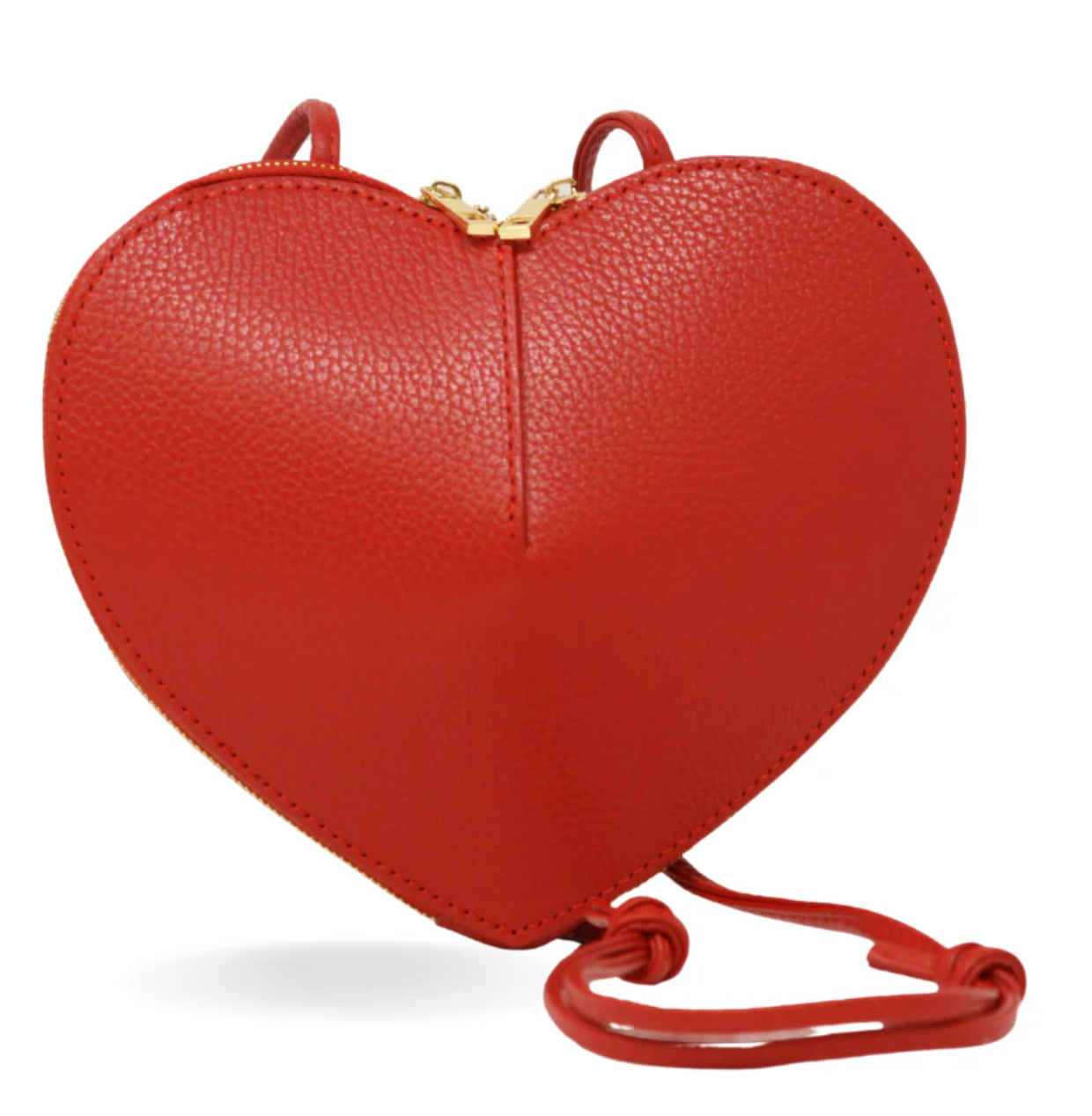 GENUINE ITALIAN LEATHER CROSSBODY BAG WITH HEART LINING