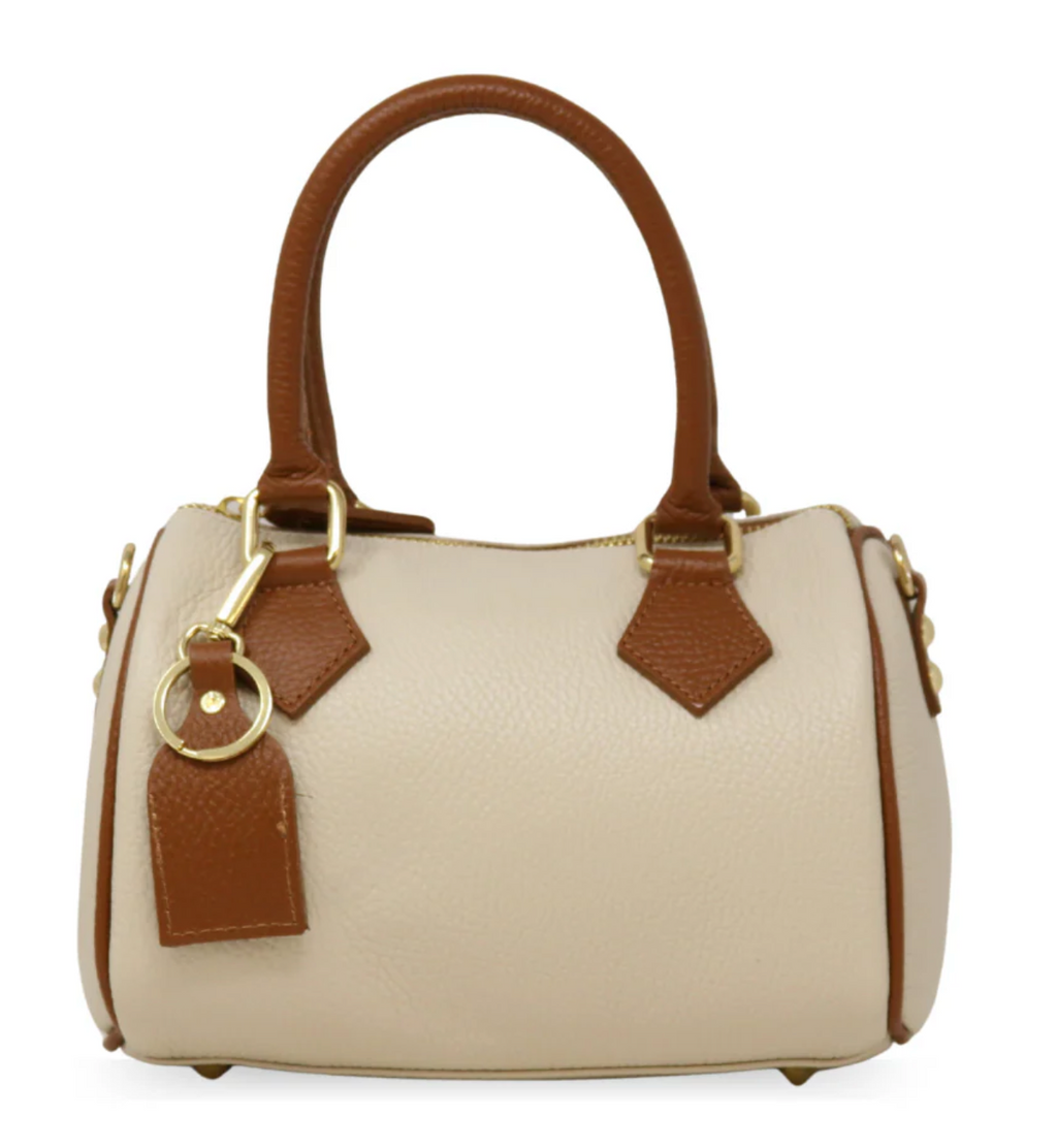 SMALL SHOULDER TOTE BAG MADE OF GENUINE ITALIAN LEATHER