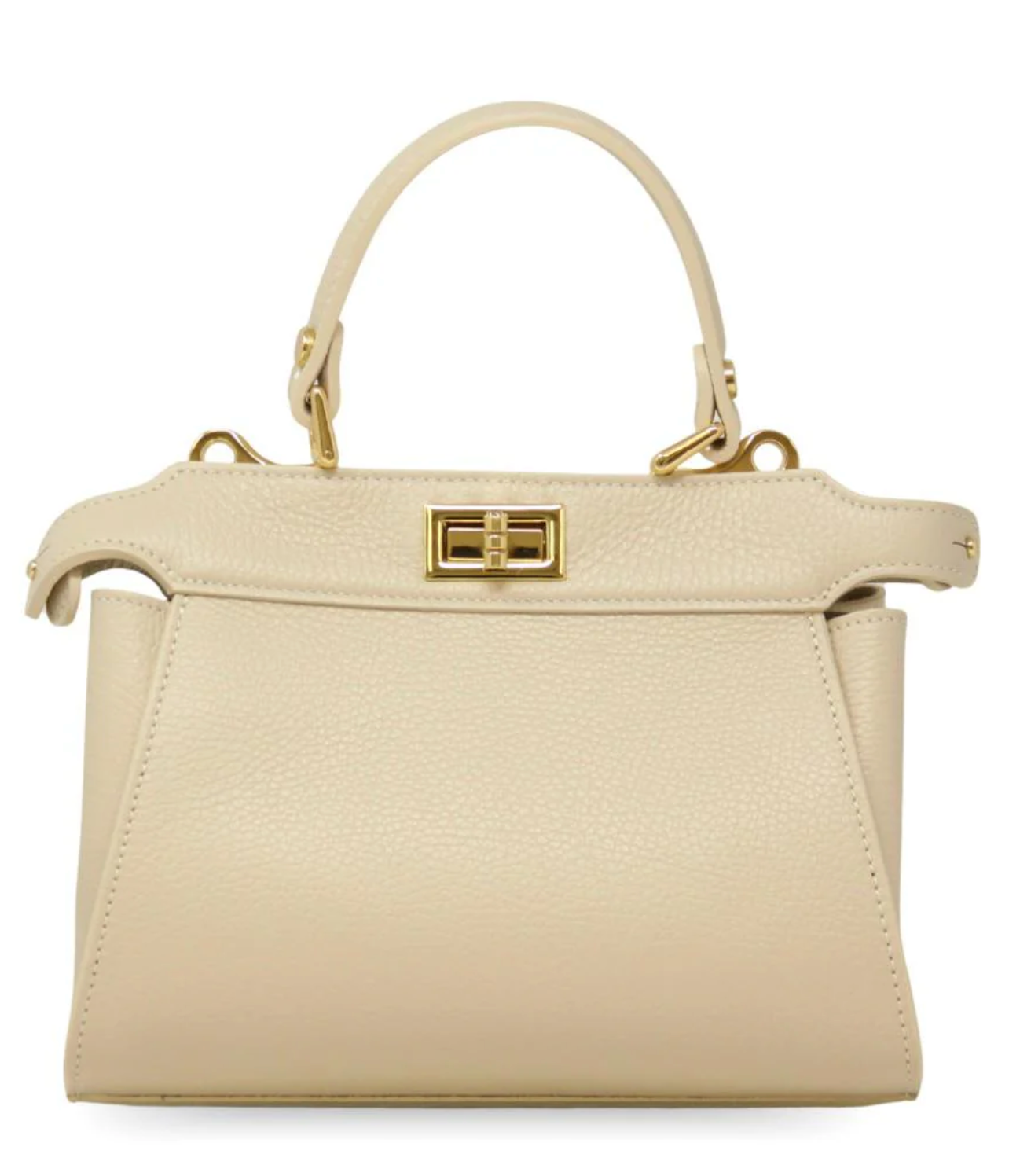 BOLSO CON ASA Y BANDOLERA DE AUTÉNTICA PIEL ITALIANA
