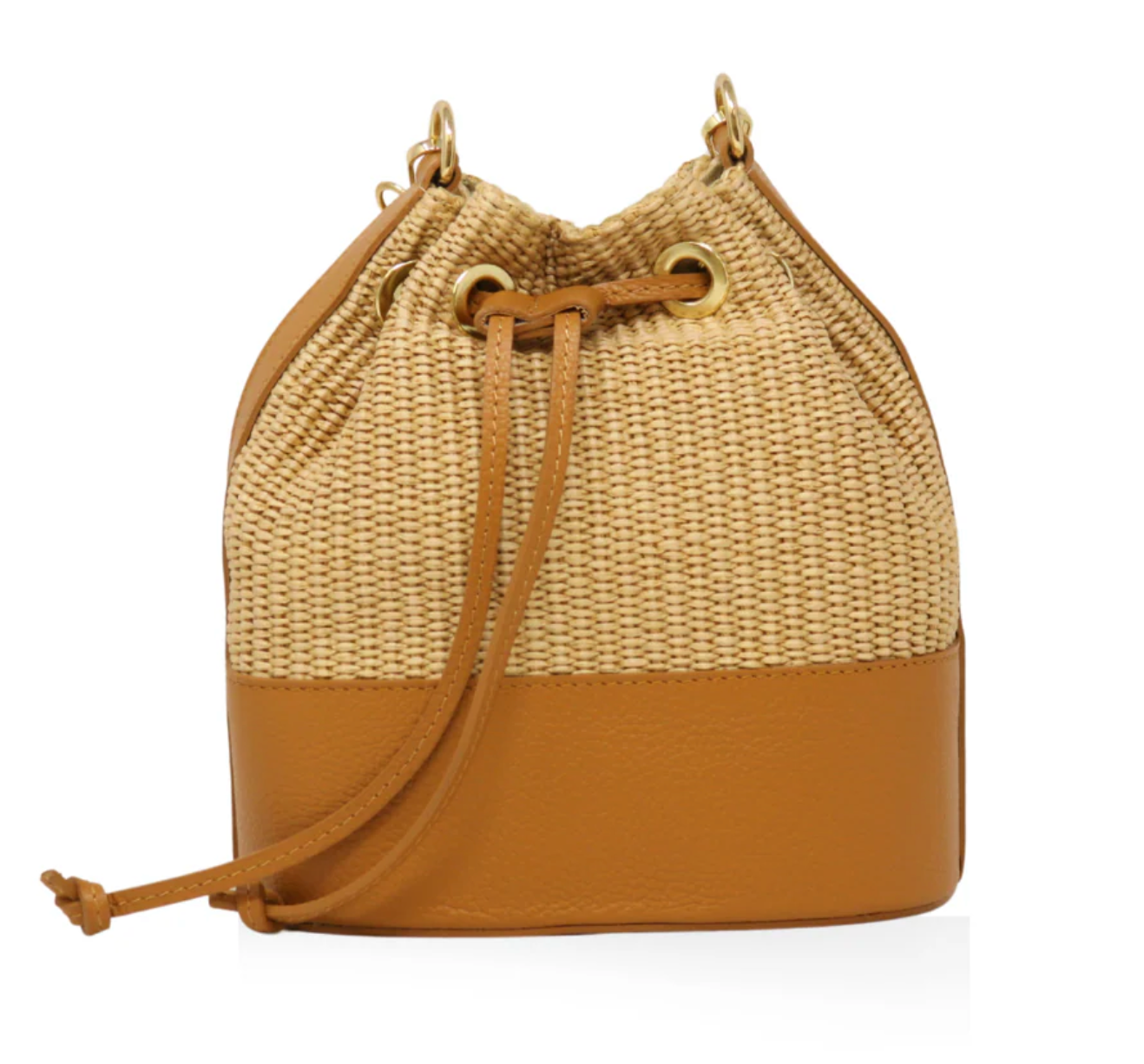 RAFFIA AND GENUINE ITALIAN LEATHER BAG