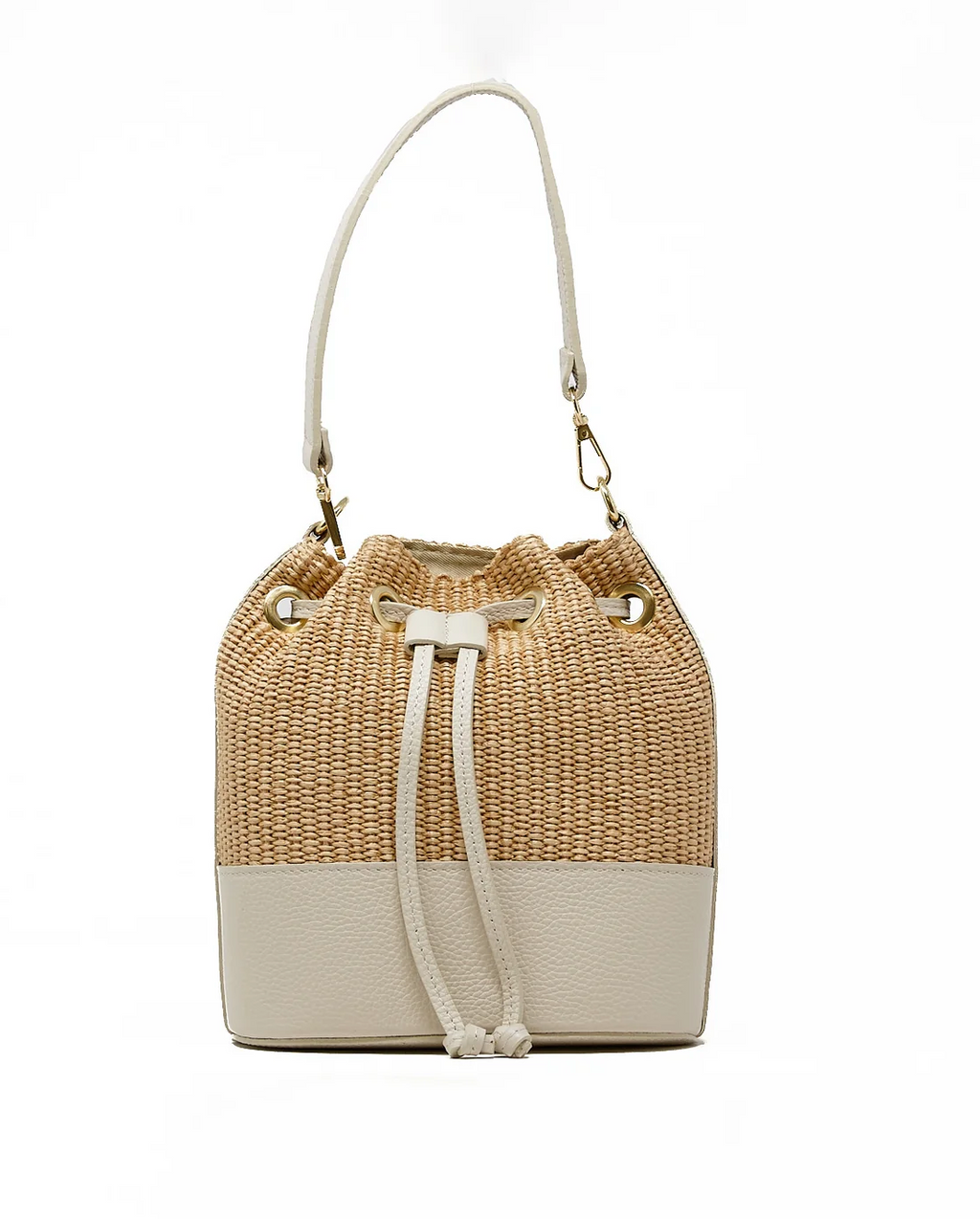 RAFFIA AND GENUINE ITALIAN LEATHER BAG