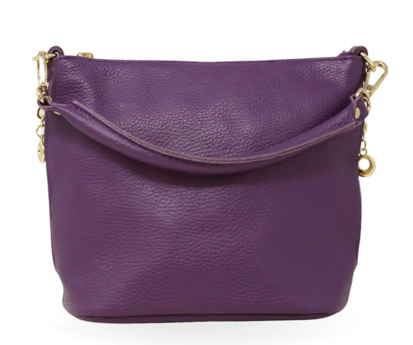 MEDIUM BAG WITH ZIP CLOSURE IN GENUINE ITALIAN LEATHER