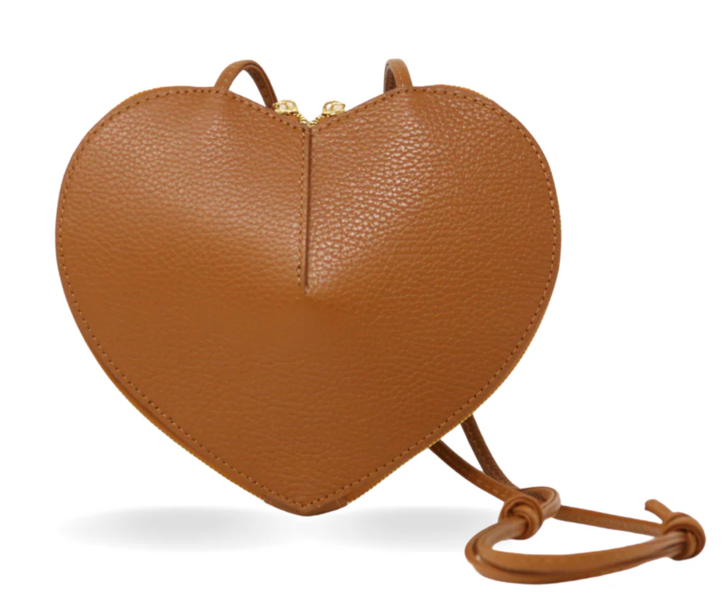 GENUINE ITALIAN LEATHER CROSSBODY BAG WITH HEART LINING